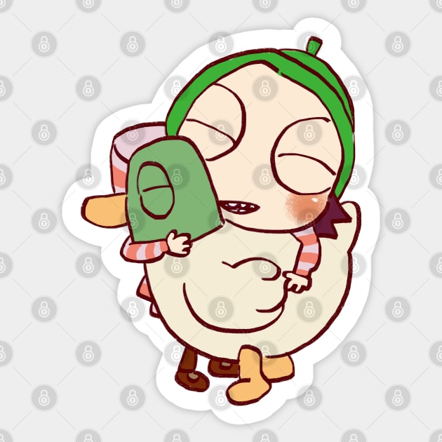 sarah and duck #3 / children's cartoon Sticker by mudwizard